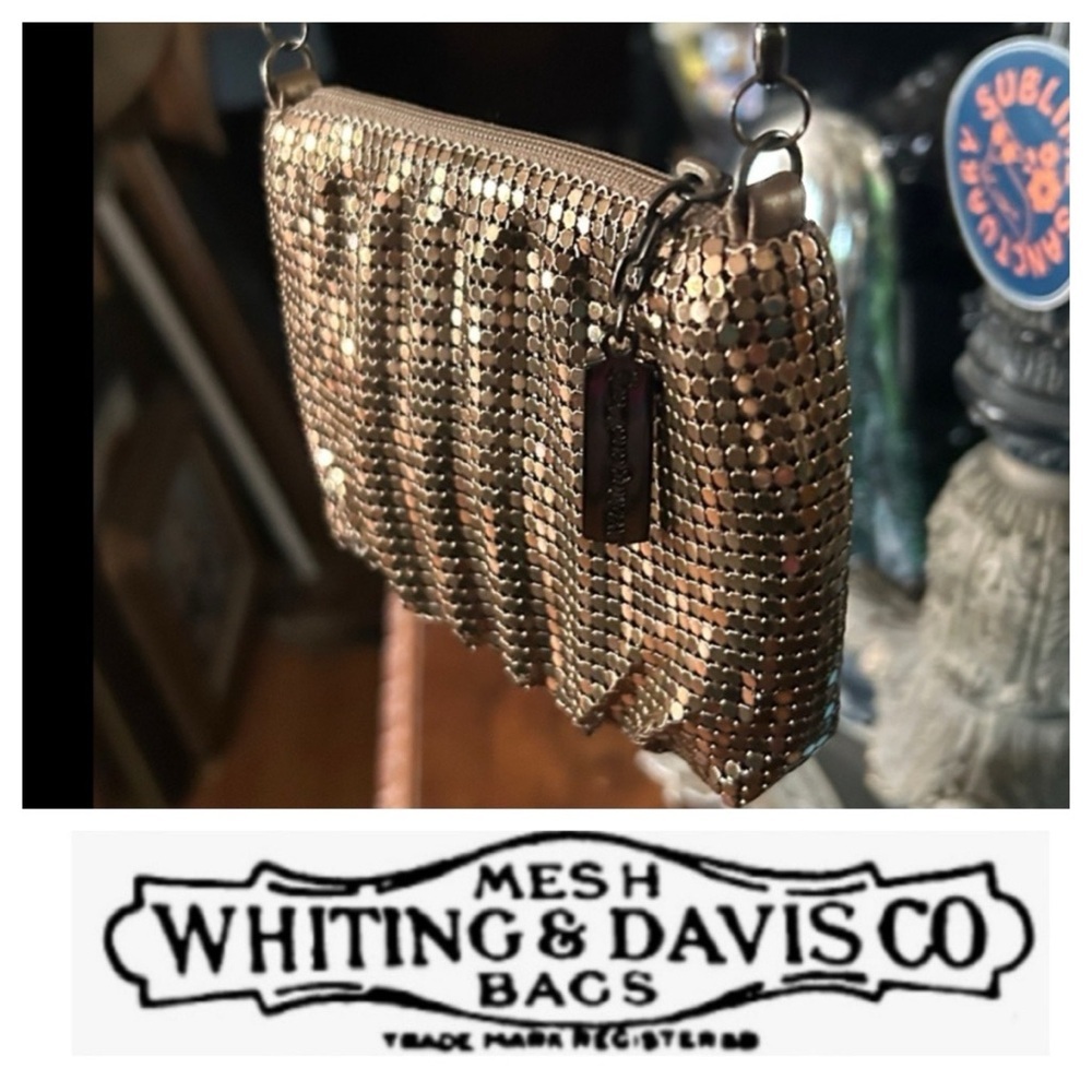 Vintage Bronze Metal Mesh Bag